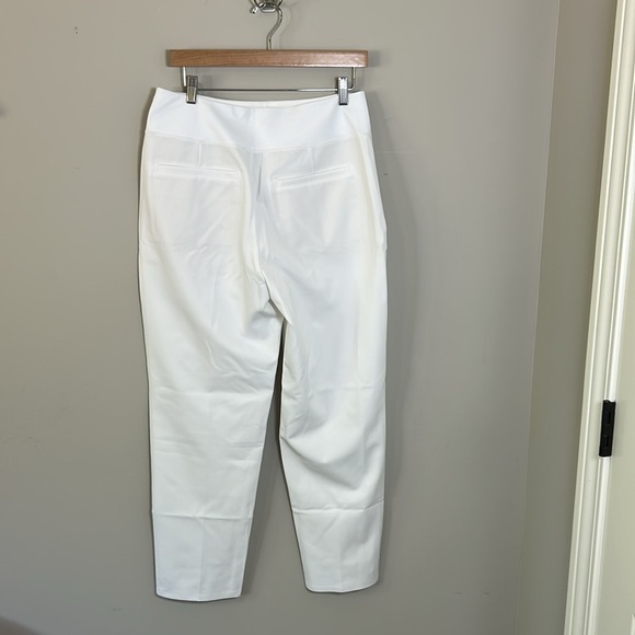 Athleta Endless Pant Bright White High Rise Recycled Wrinkle Resistant Sz 10 NEW - Picture 5 of 14